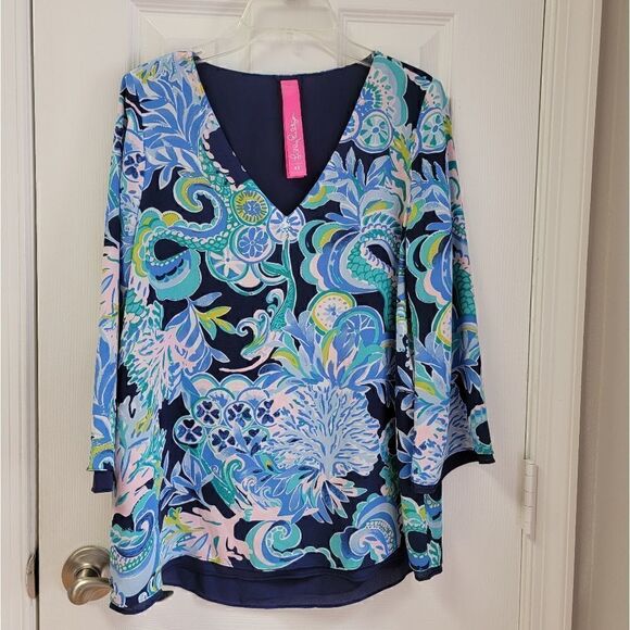 Lilly Pulitzer Florin Sheer Top XS - Picture 1 of 6